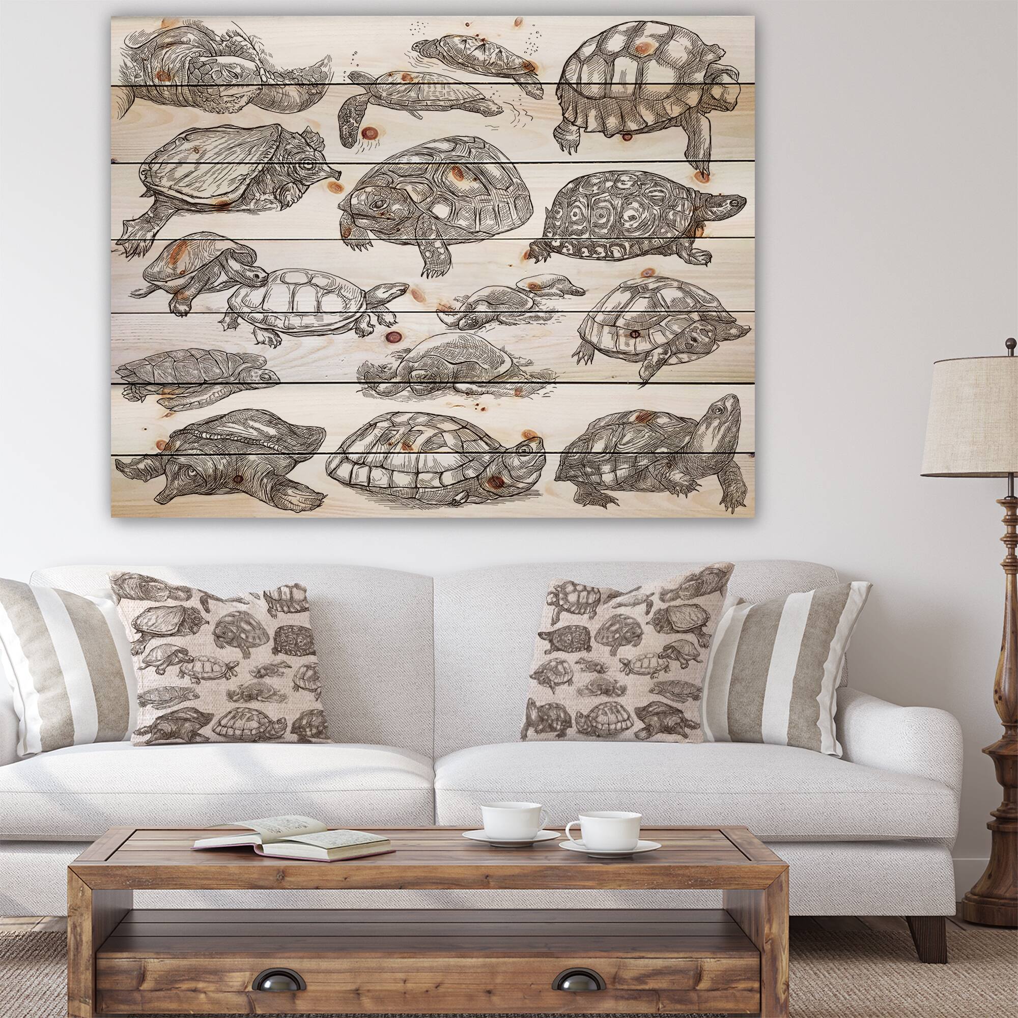 Designart - Turtles in Freehand sketching